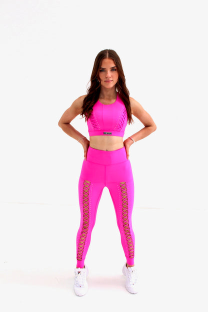 Aurelia Crisscross Tight in Hot Pink