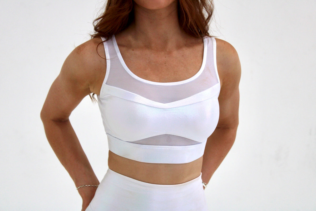 Elysian Shimmer Crop in Angels Kiss