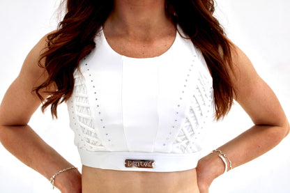 Aurelia Crisscross Crop in White