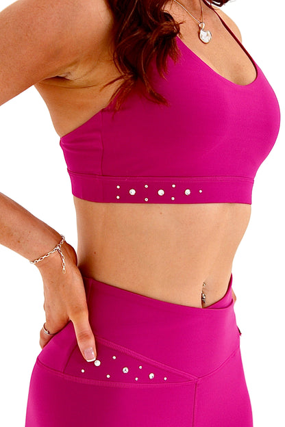 Athena Sparkle Crop in Magenta