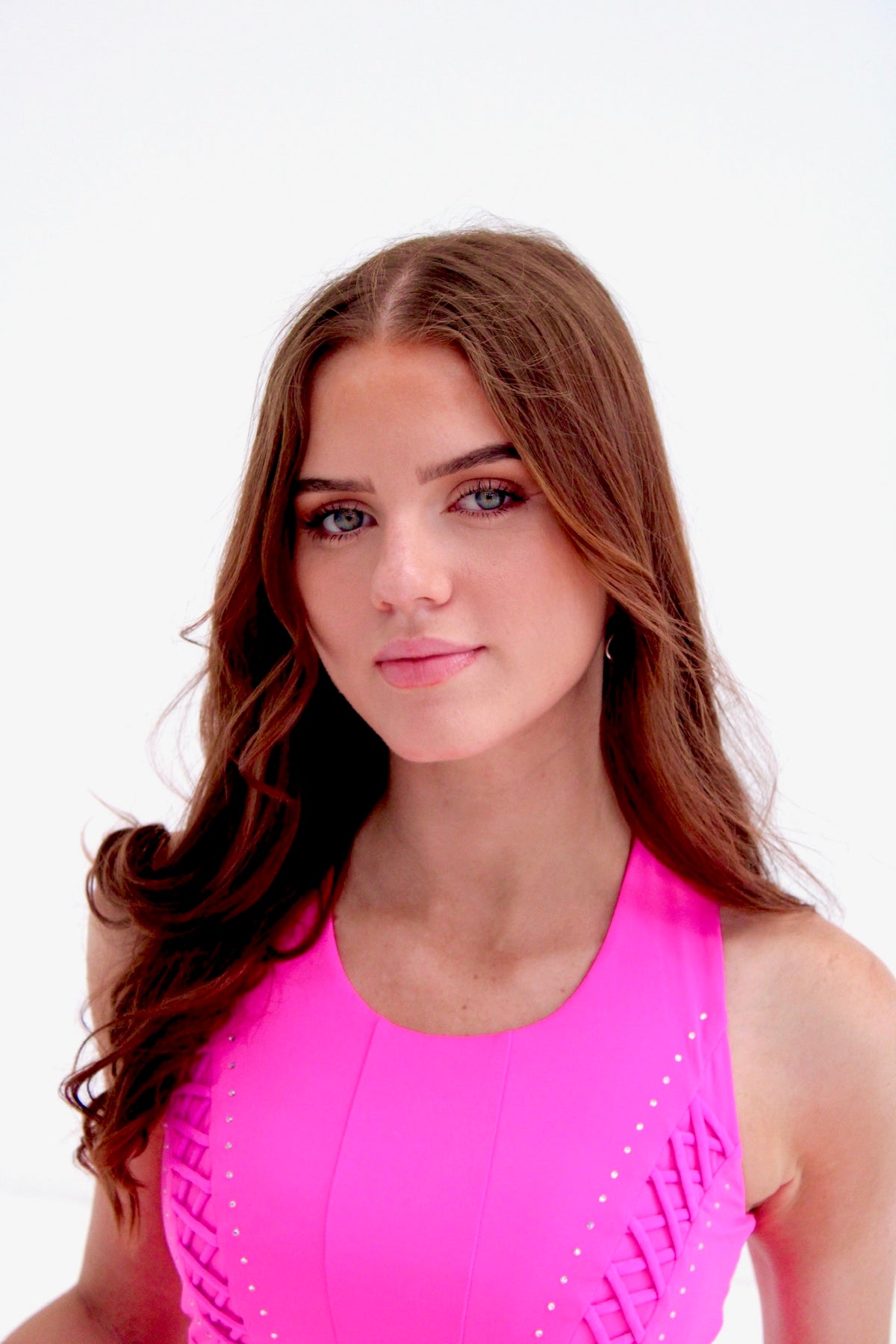 Aurelia Crisscross Crop in Hot Pink